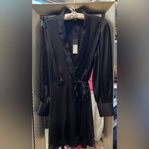 Gianni Bini Black Satin Dress